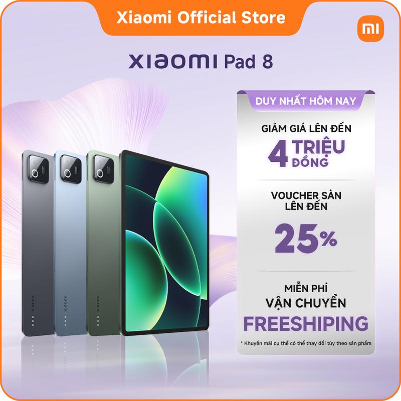 Máy tính bảng Xiaomi Pad 8 (8+128GB|8+256GB)| Pin 9200mAh (typ)| Màn hình 3.2K 144Hz| Vi xử lý Snapdragon 8s Gen 4