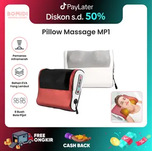 【COD】BOMIDI MP1 Bantal Pijat 8 Bola Massage Pillow Bantal Pijat Leher Punggung Portable Car And Home MP1 Terapi Elektrik Elektrik Getar Tubuh