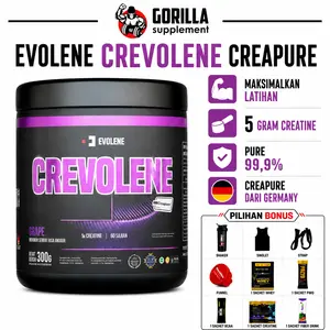 EVOLENE Crevolene Creapure 150 Gram & 300 Gram Germany Creatine Monohydrate BPOM & HALAL
