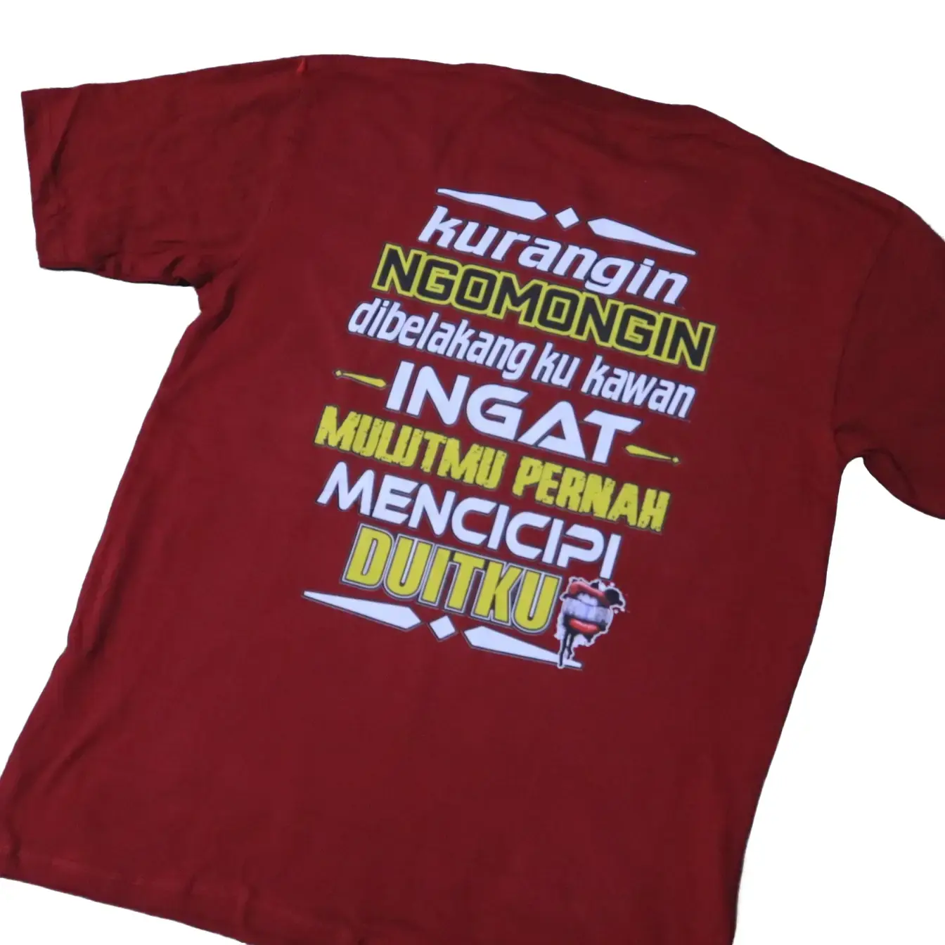 Kaos Kurangin Ngomong dibelakangku Kawan Combed 24s Katun Distro Nyaman Panjang  Sablon Baju Keren