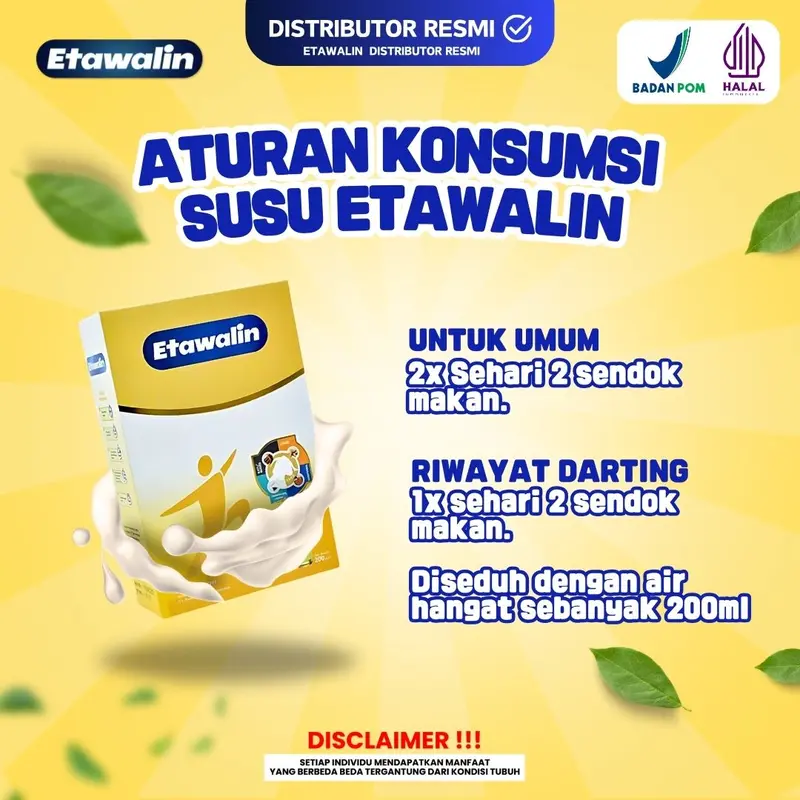 Susu Etawalin 2 Box Original | Minuman Susu Serbuk Kambing Etawa | Distributor Resmi Milk Etawalin BPOM HALAL [Bisa COD] Manis Dairy  Bahan  Bubuk 2