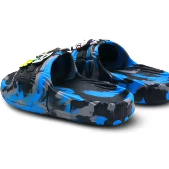 COD NEW Sandal Hilo's Labubu Anak cowok - Sandal labubu anak laki-laki lucu - Sandal labubu anak cowok terbaru viral - Sandal selop labubu loreng anti slip terbaru Fashion Motif Sepatu 7