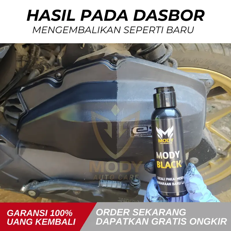 MODY Paket Hemat Penghitam Pengkilap Penghilang Baret Body Motor Mobil Dasboar Helm Kasar Permanent 1
