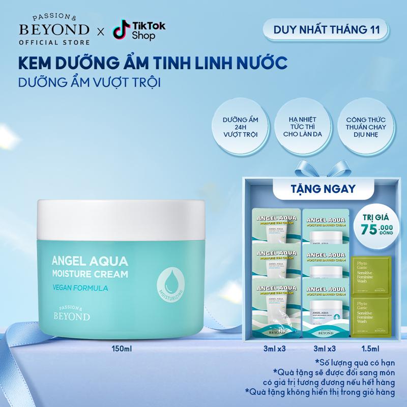 Võ Hà Linh x BEYOND Kem dưỡng ẩm Tinh Linh Nước Hỗ trợ làm dịu Beyond Angel Aqua Moisture Cream 150ml