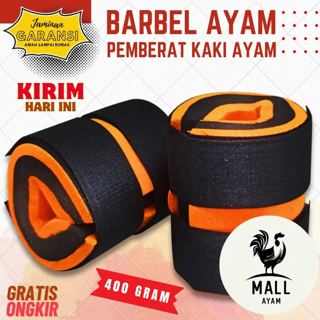 AYAM MALL Barbel Ayam 400 Gr Sempati Barbel Barbel Pemberat Kaki Ayam Bangkok Jantan Laga Jago Aduan Barbel Alat Latihan Latih Otot Kaki Ayam Petarung Nendang Maksimal