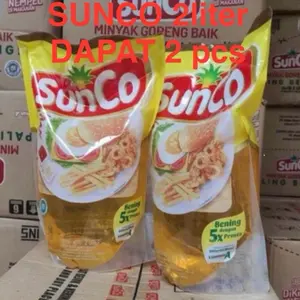 SunCo Minyak Goreng 2 Liter Bening 5x Lebih Baik Dapat 2 Pcs Murah