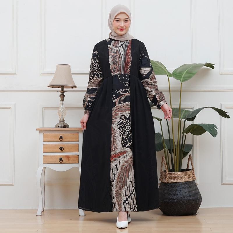 Product Introduction of ￼COUPLE KELUARGA GAMIS DAN KEMEJA BATIK GAMIS ANAK DAN KEMEJA ANAK UKURAN XS S M L XL XXL LD 120 130 140 150 CM Muslim Dress Lebaran Panjang Mewah Ceruty 63