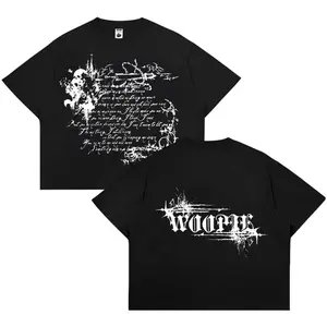 Woopie Project Boxy Crop Fit Oversized Pria Wanita Putih Katun Combed 20s 200gsm Kaos Distro Cowok