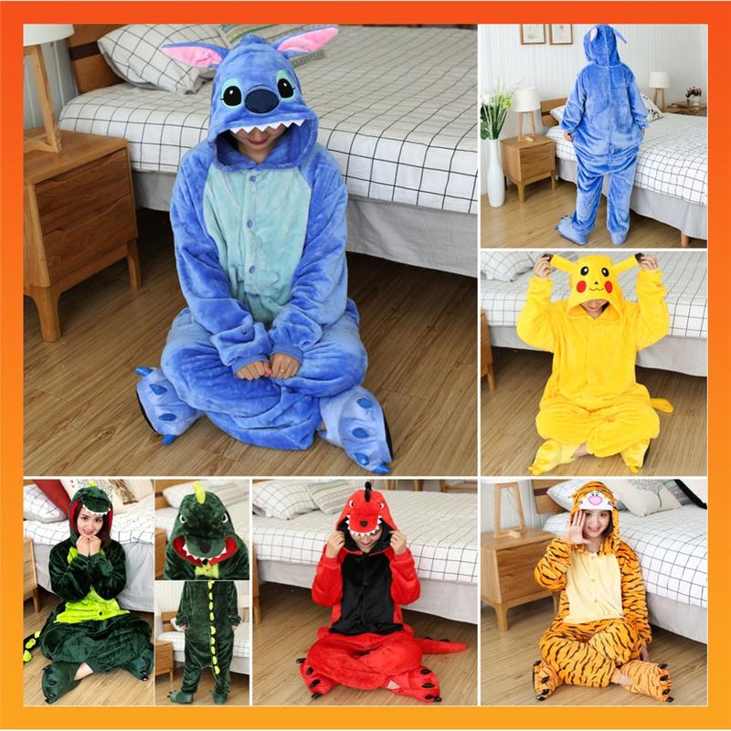 Adults Cartoon Green Dinosaur Onesies Women Flannel Long Sleeve adults-cartoon-green-dinosaur-onesies-women-flannel-long-sleeve