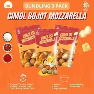 PAKET 3 PACK CIMOL BOJOT MOZZARELLA CHEESE FROZEN INSTANT