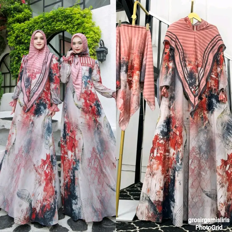 (jual khimar aja)Sarimbit Set Family Gamis  abaya Haliza Adreena 29 Haliza Ayda by Haliza Style Haliza Syar'i Khimar 0