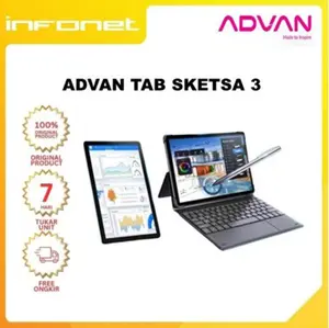 ADVAN TAB SKETSA 3 10.1"HD IPS 128GB + RAM 6GB TIGER ANDROID 13 DUAL SIM CARD KEYBOARD + STYLUS PEN