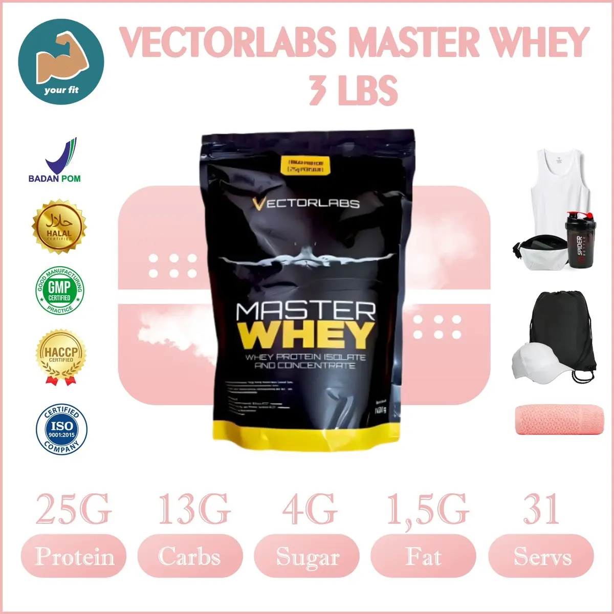 VECTOR LABS MASTER WHEY 3 LBS SUPLEMEN PROTEIN WHEY