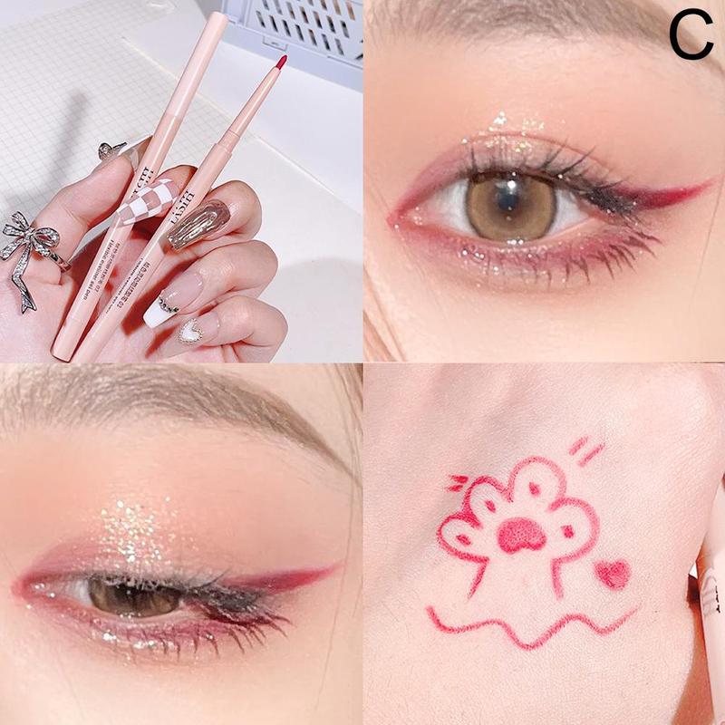 Product Introduction of 5 Colors Matte Eyeliner Gel Pen/ Waterproof Lasting Eyeliner Red Smooth Women Black Eyes K9J4 38