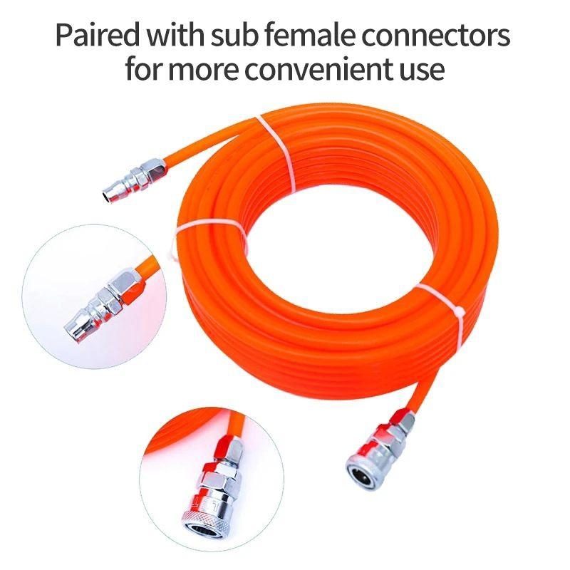 20 Meter / 10 Meter Selang Pu Kompresor Angin / Air Tekanan Tinggi Set Quick Coupler 3