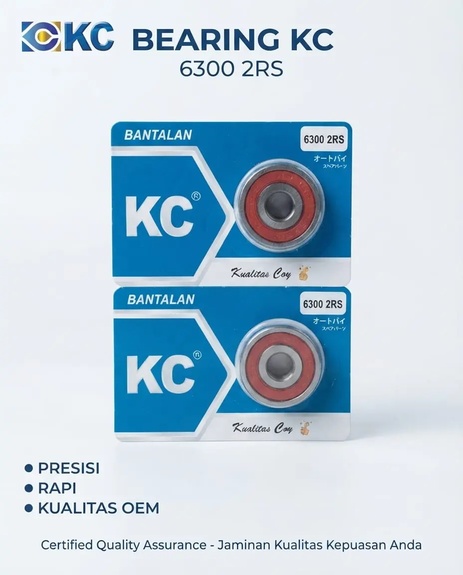 Paket 2 Pcs Bearing Laher Roda Depan Mio Mio J M3 Mio GT Jupiter Z Jupiter Mx Vega Nmax Aerox | Klaher 6300 2RS KC