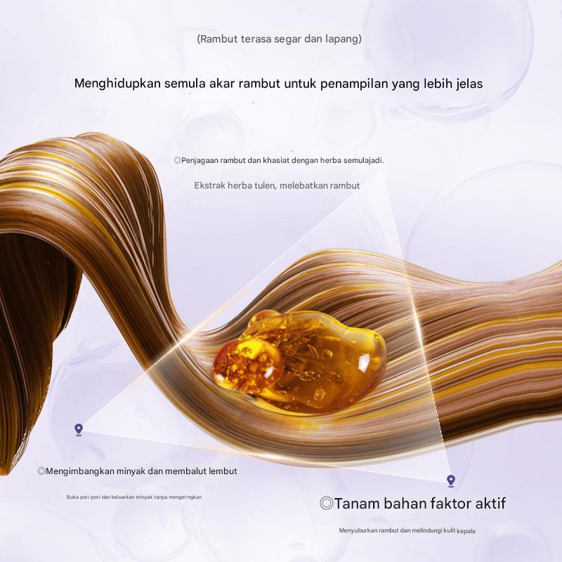 OUAU Syampu Pengendalian Minyak 72h Kosong Tinggi Tengkorak Atas Pembersih Lembut Untuk Rambut Sehat Dan Terkontrol