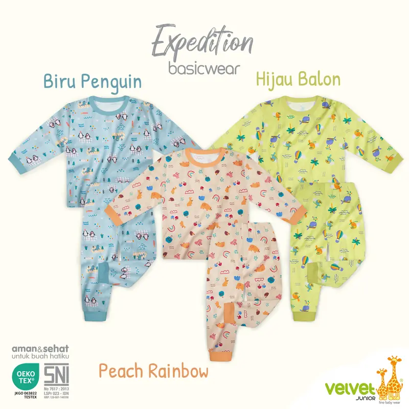 Velvet Junior - Size XL - Stelan Oblong Lengan Panjang Celana Panjang 3