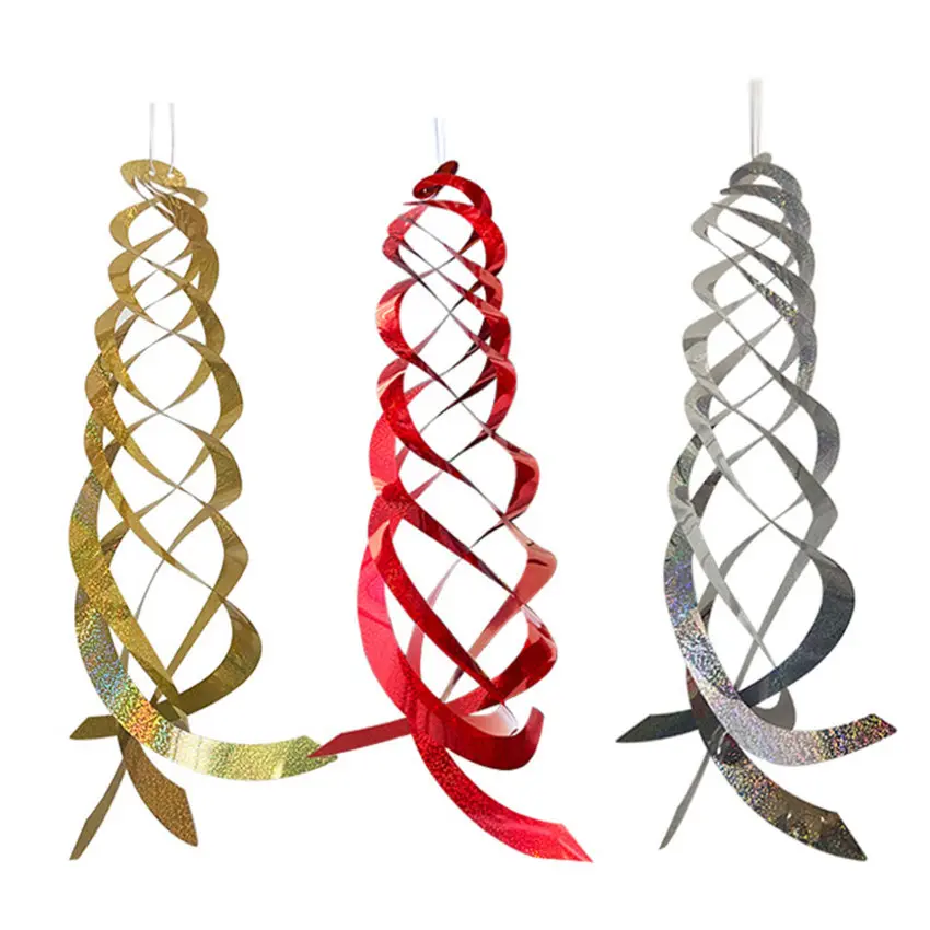 Bird Repellent Devices Silver Mylar Spinner Bird Repellent Spiral Reflectors to Prevent Birds from Protecting Windows and Gardens (3 Pack)