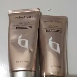 VelvetAura Body Cream Radiant Moisturizing 100ml - Lotion Pemutih Tubuh Mencerahkan & Melembabkan Kulit Lembut Halus - Formula Khusus untuk Hasil Maksimal