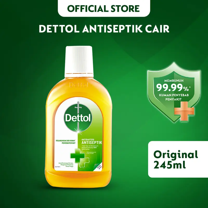 Dettol Cairan Antiseptik 245ml - Antiseptik Cair Anti Kuman dan Bakteri Antiseptic Liquid 1
