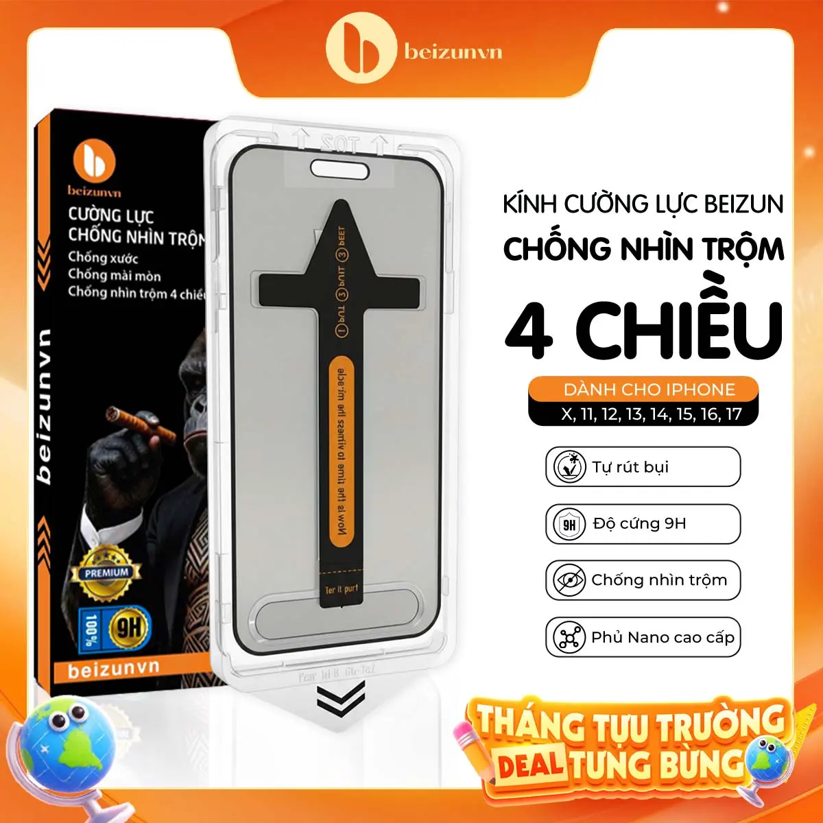 Kính Cường Lực Chống Nhìn Trộm 360 độ 4 chiều cókhung trợ dán tự rút bụi   Cho iPhone  X Xs Xr 11 12 13 14 15 16 Plus Pro Max Phụ Kiện
