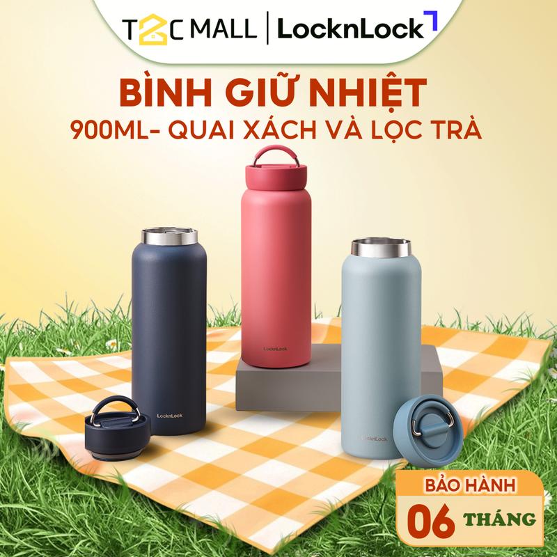 Bình Giữ Nhiệt LocknLock To Có Quai Xách Lọc Trà Chính Hãng Cao Cấp 3 Màu 900ML LHC4300 T2C Mall