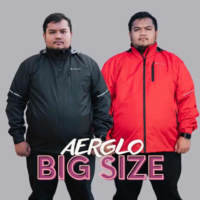 Jaket Big Size Pria Jumbo  3XL 4XL 5XL 6XL | Anti Air Taslan Polyester Model Resleting | Jacket Vinland Aerglo 0