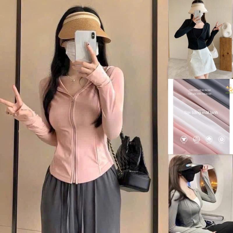 Áo chống nắng nữ 1 lớp vải công nghệ sợi lạnh chống UV ôm dáng cực kì mát