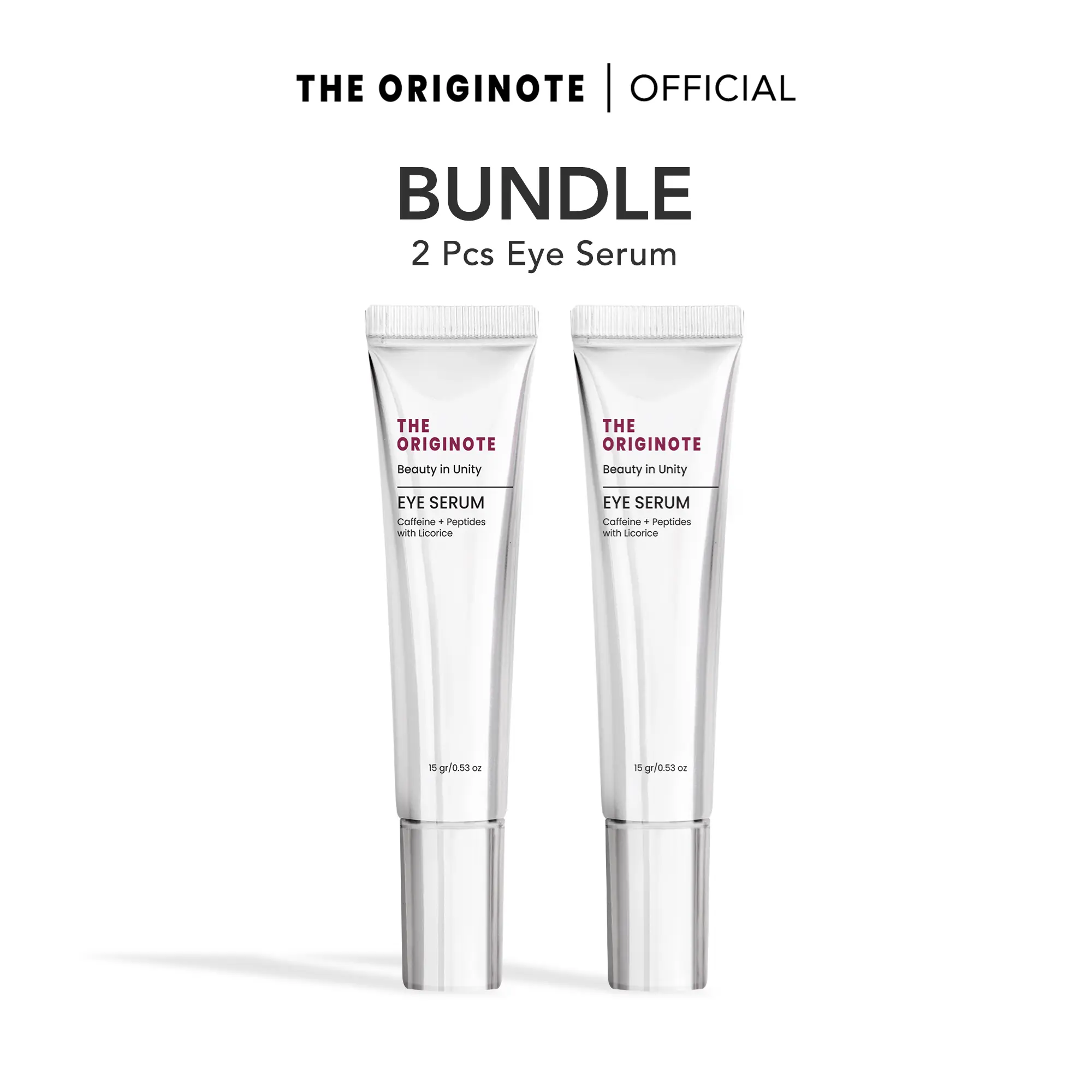 The Originote Bundle 2 Pcs Eye Serum - Eye treatment Eye Cream untuk mencerahkan dan mengencangkan Area Mata with Peptides licorice