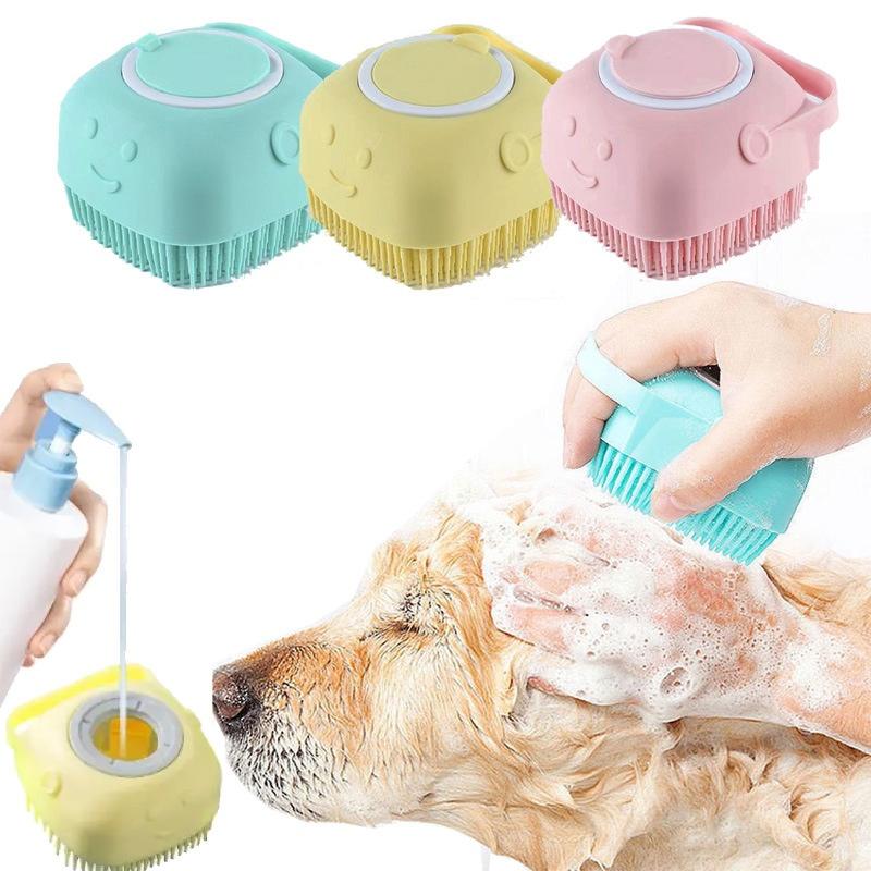 Product Introduction of Pet bathing brush, dog massage brush, pet massage gloves, cat hair removal brush, pet supplies bathing tool 7