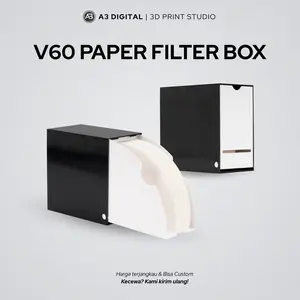 V60 Coffee Paper Filter Box – Kotak Penyimpanan Filter Kopi | 3D Print