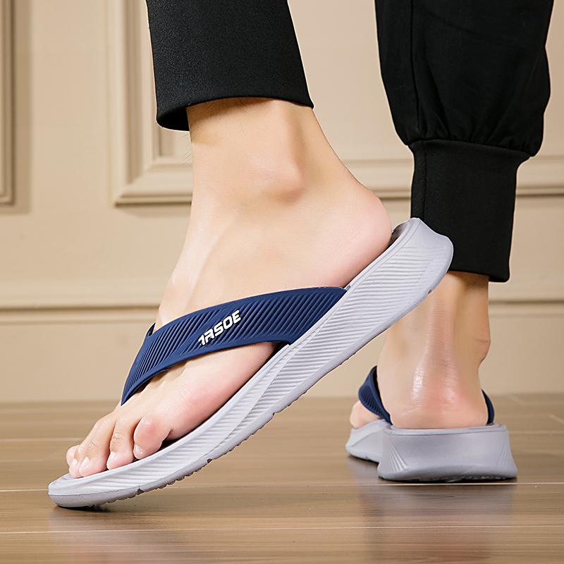 IRSOE Sandal jepit modis terbaru untuk pria dan wanita, nyaman dan anti air anti slip sandal pria sepatu cowok keren sandal selop pria Sendal Karet 8