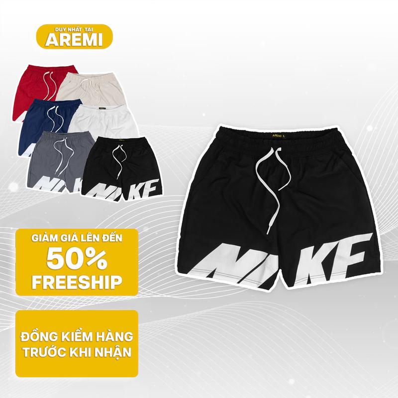 ( Combo 2 Quần ) Quần short nam AREMI chất vải dù cao cấp mỏng nhẹ thoáng mát lưng thun form trên gối hình in trẻ trung không bong