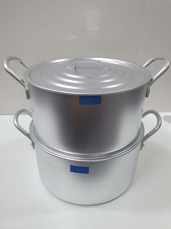 Bộ 2 nồi nhôm 28cm + 30cm _ Nồi nhôm team xanh CAO CẤP _ NỒI LUỘC GÀ NỒI NHÔM