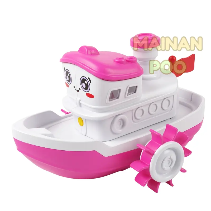 PERAHU MAINAN ANAK KAPAL UAP MINI WARNA PASTEL LUCU YI22