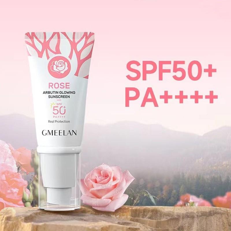 GMEELAN Rose Sunscreen 30g*2pcs GMEELAN Rose Arbutin Sunscreen SPF50 PA++++ UV