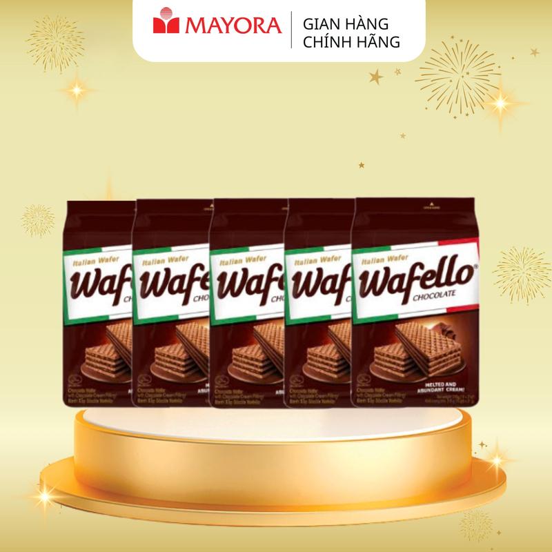 COMBO 5 BÁNH XỐP WAFELLO CHOCOLATE 210G