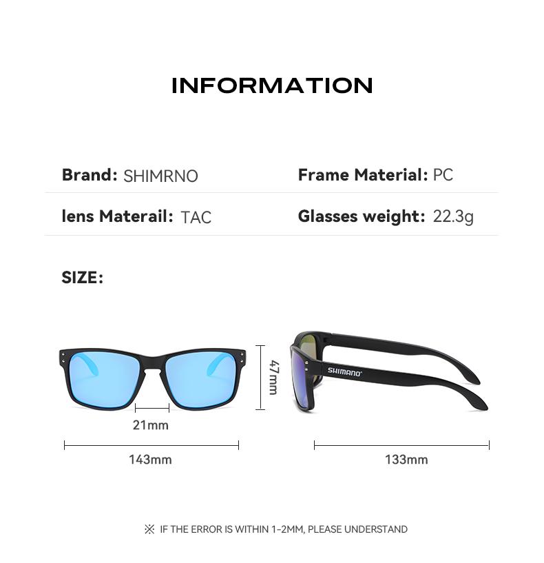 Product Introduction of SHIMANO Polarized Sunglasses Unisex UV400 Suitable Eyewear  Men Women Cycling Hiking Camping Sun Glasses 7