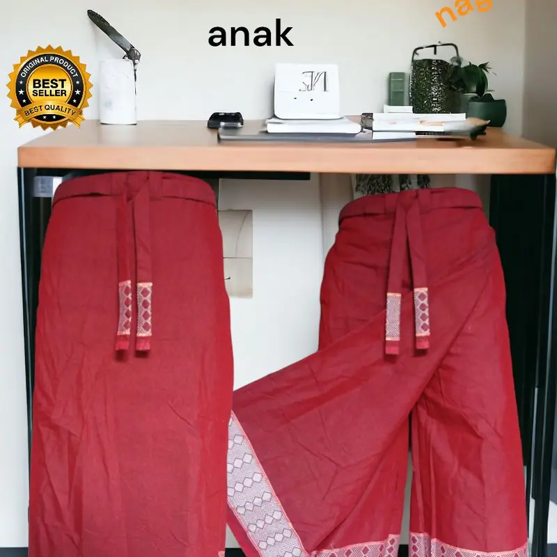 Sarung Celana Muslim Pria Dewasa Anak Model Sirwal Motif Sabuk Naga - Polos Songket Sabuk Corak 2