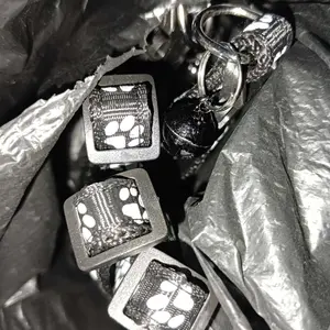 BISA COD K5514 Kalung Step Kaki Hewan / Tali Leher Anjing Motif Tapak Kaki Adjustable