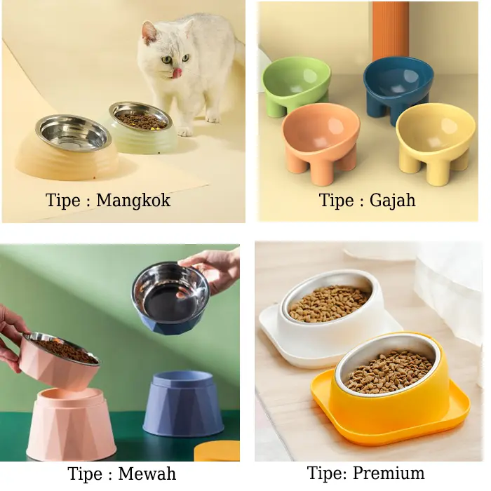 Pet Feeder Bowl/Tempat Minum Kucing /Tempat Makan Kucing Anti Semut Neck Protection