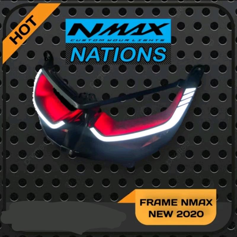 Alis Lazy Nmax New Type Singel, Free Demon Eye, Lampu Alis Nmax New 2020 2024 Motorcycle 1