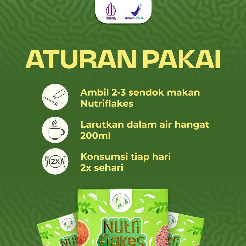 Nutriflakes Sereal Original dari Umbi Garut 5 Box (Isi 280/Box) - Tinggi Serat & Kandungan Gizi untuk Kesehatan Lambung - Bubuk, Drink 6