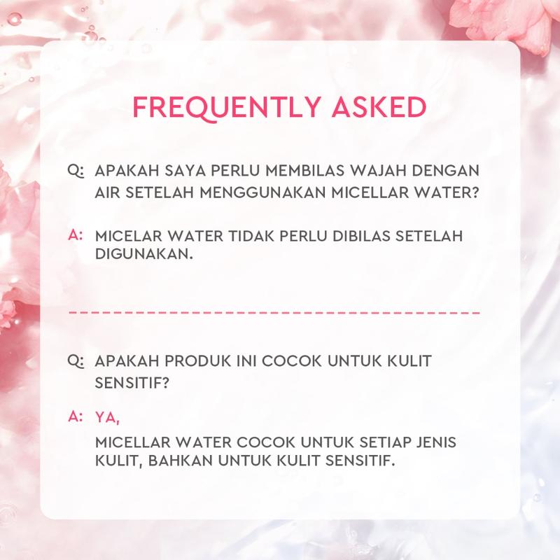 [DOUBLE CLEANSING] Glad2Glow Micellar Water Cherry Blossom gratis Glad2Glow Milk Amino Acid Cleanser 1
