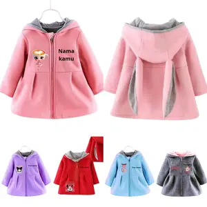 Jaket Hoodie Telinga Kelinci Anak Perempuan Sablon Lucu Terlaris Kekinian Termurah Jaket Anak Fashion Flacee Lembut Tebal Sleting Depan Size S M L