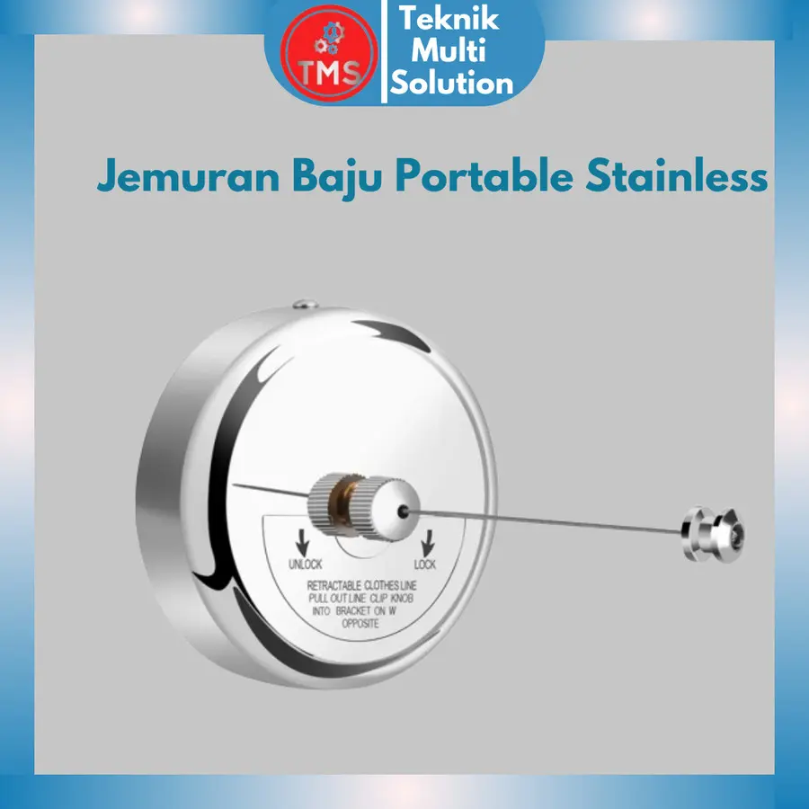 2.8m Jemuran Baju Portable Stainless 304 Tali Jemuran Retractable Clothes Line Retractable Tali Clothesline Clothes Hanger
