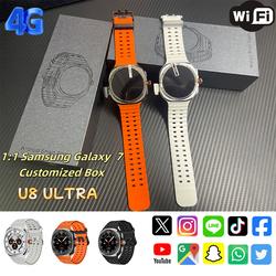 Nieuwe U8 Ultra AMOLED Android 9.0 Smart Horloge Mannen 4G 5G SIM-kaart
