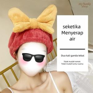 Topi Pengering Rambut, Tebal, Untuk Wanita, Penyerap Super dan Cepat Kering, Sesuai untuk Rambut Panjang atau Pendek yang Comel, Boleh Digunakan untuk Mencuci dan Mengeringkan Rambut, Produk Baharu Tiba