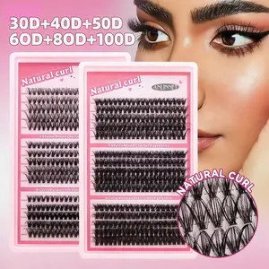BuluMata Eyelash Extension tebal 300 kelompok 15 Baris Bulu Mata Palsu Individual Lashes panjang 10-16mm Riasan Mata